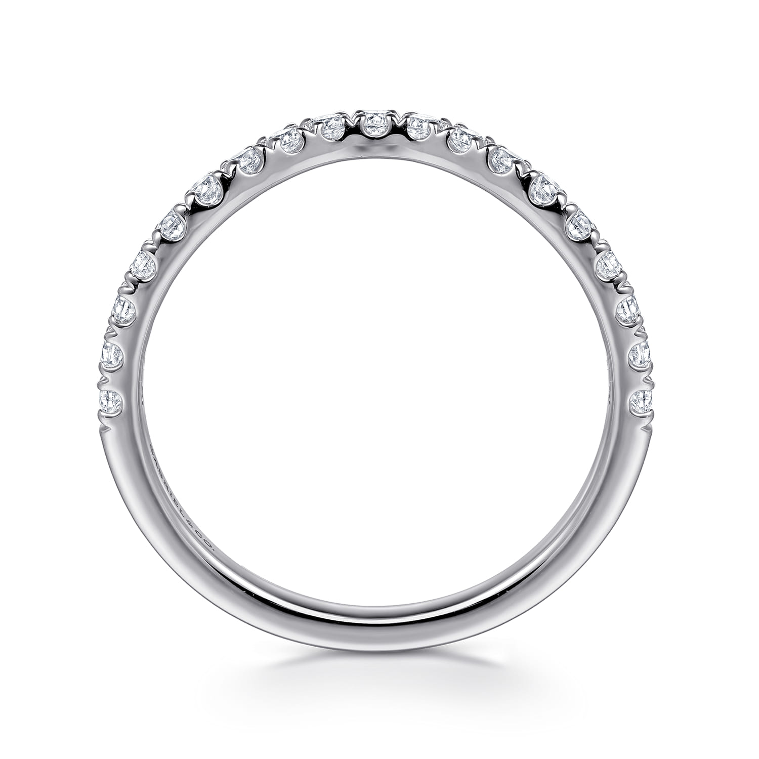 14K White Gold Diamond Wedding Band - 0.3 ct - Shot 2
