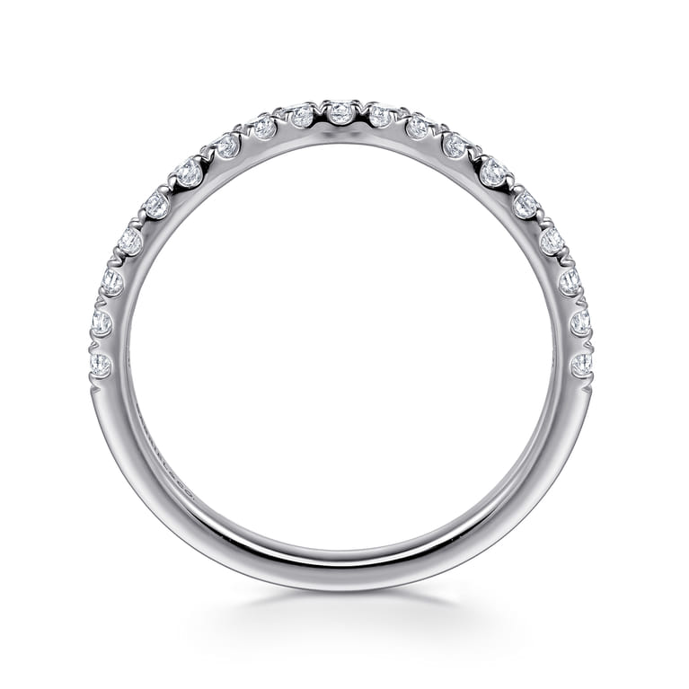 14K White Gold Diamond Wedding Band - 0.3 ct - Shot 2