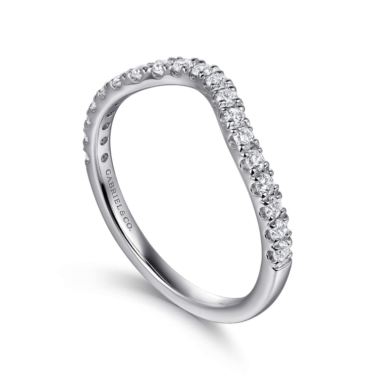 14K White Gold Diamond Wedding Band - 0.3 ct - Shot 3