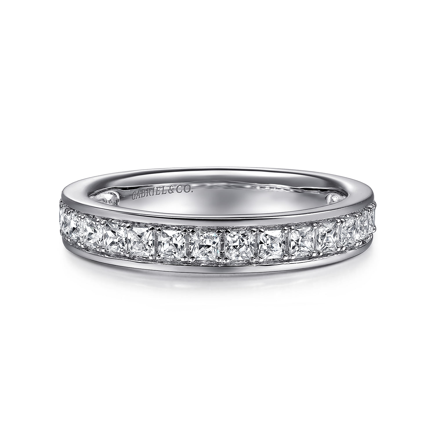 14K White Gold Diamond Wedding Band - 0.57 ct - Shot 1