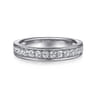 14K White Gold Diamond Wedding Band - 0.57 ct