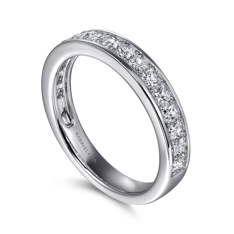 14K White Gold Diamond Wedding Band - 0.57 ct - Shot 3