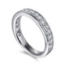14K White Gold Diamond Wedding Band - 0.57 ct