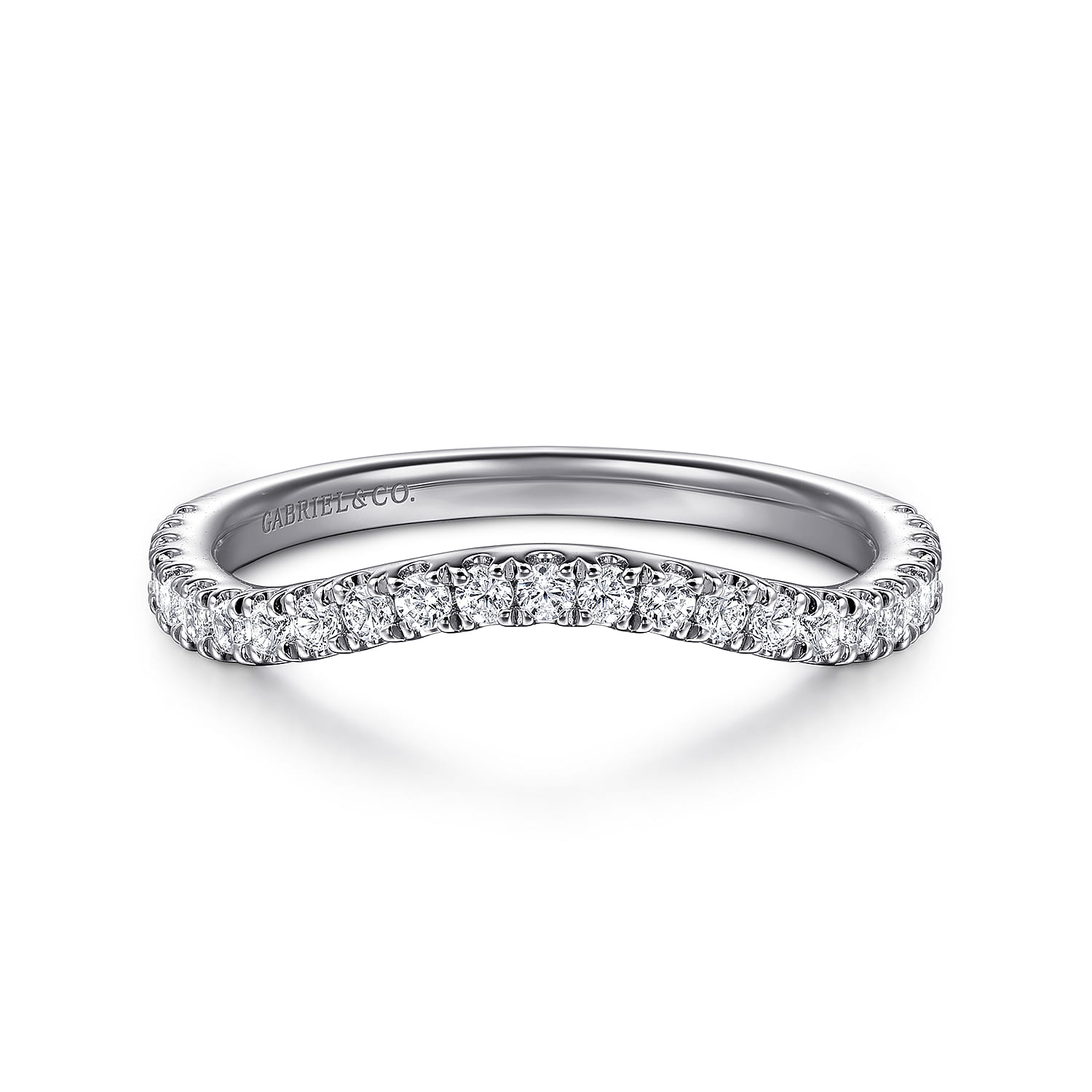 14K White Gold Diamond Wedding Band - 0.3 ct - Shot 1