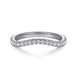 14K White Gold Diamond Wedding Band