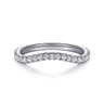 14K White Gold Diamond Wedding Band - 0.3 ct