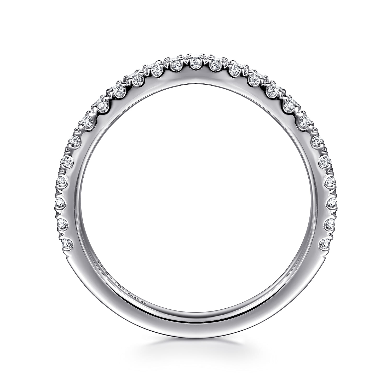 14K White Gold Diamond Wedding Band - 0.3 ct - Shot 2