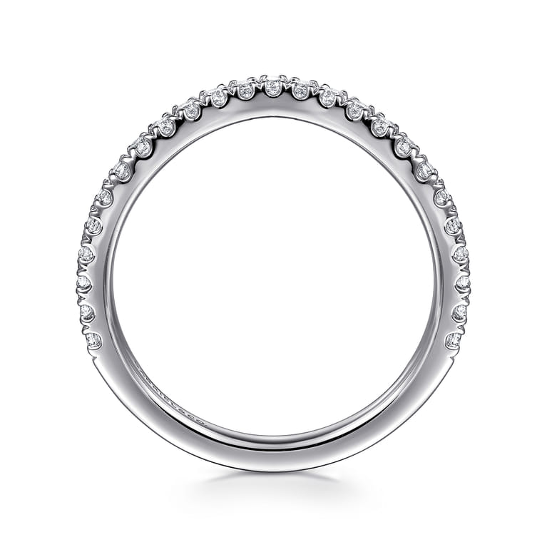 14K White Gold Diamond Wedding Band - 0.3 ct - Shot 2