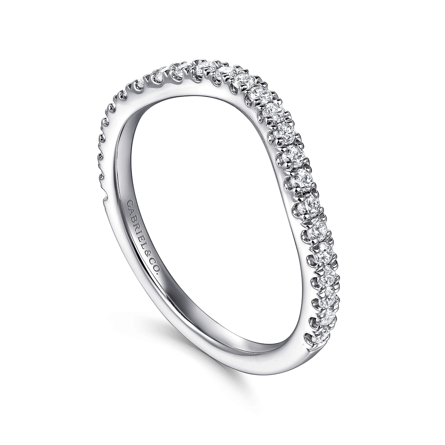 14K White Gold Diamond Wedding Band - 0.3 ct - Shot 3