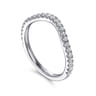 14K White Gold Diamond Wedding Band - 0.3 ct