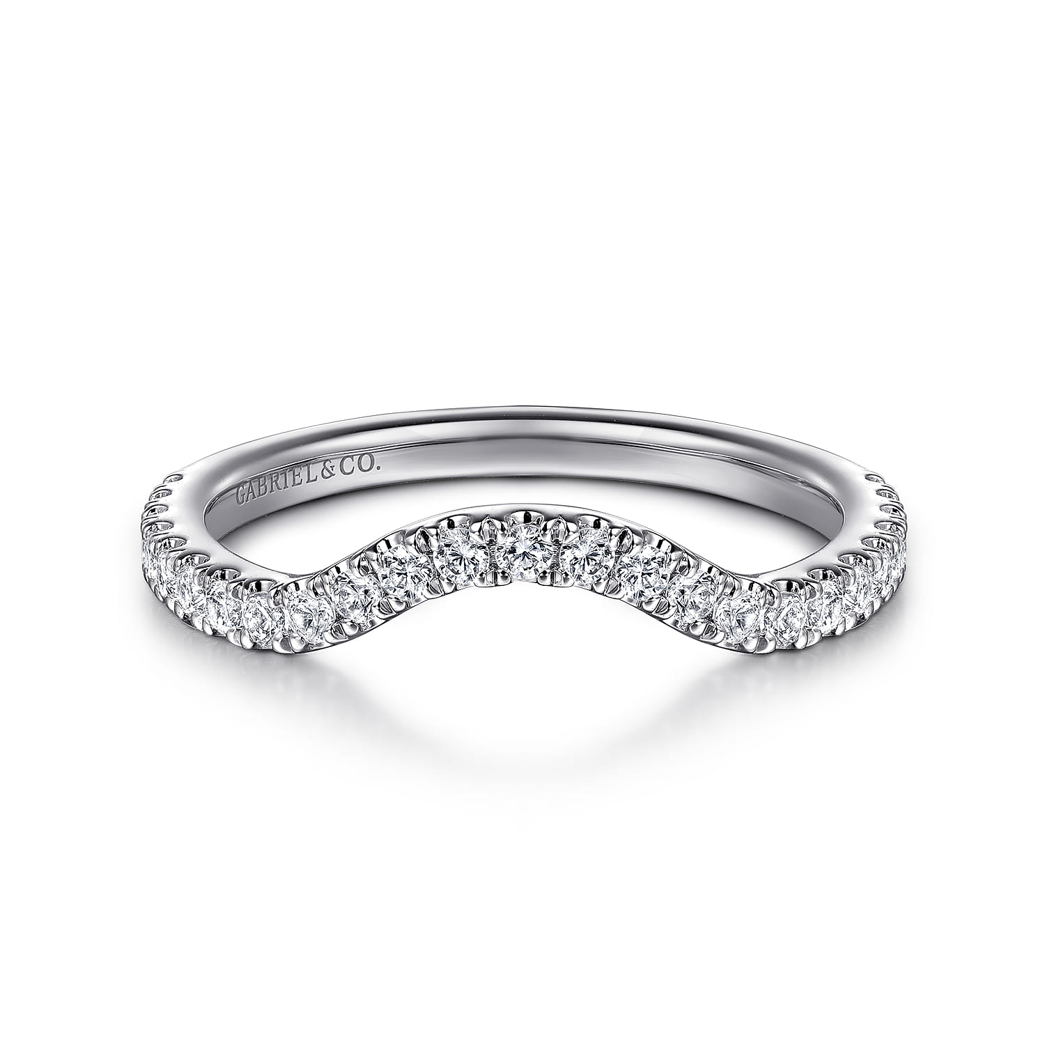 14K White Gold Diamond Wedding Band - 0.3 ct - Shot 1