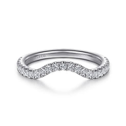 14K White Gold Diamond Wedding Band