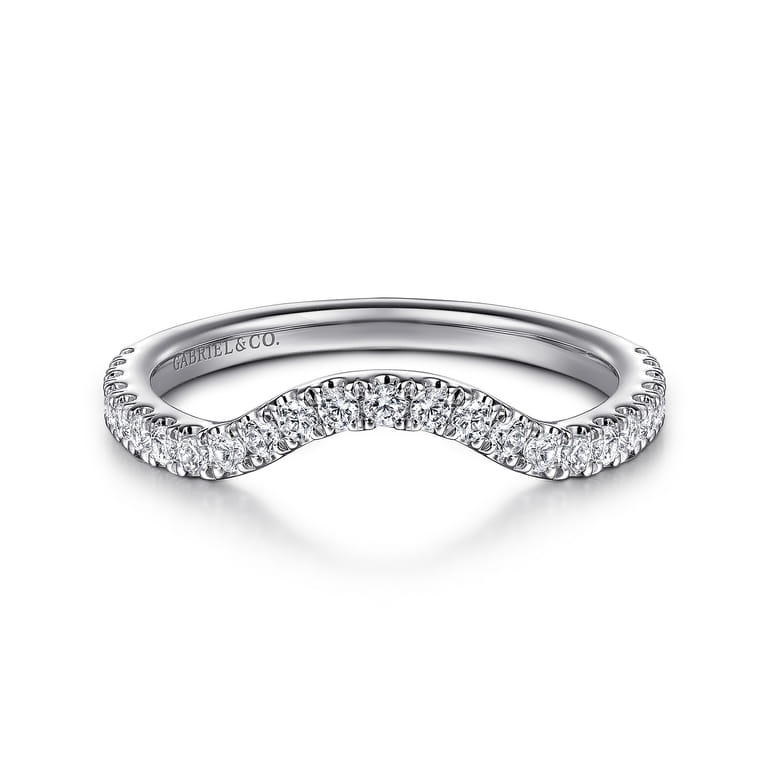 14K White Gold Diamond Wedding Band - 0.3 ct - Shot 1