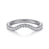 14K White Gold Diamond Wedding Band - 0.3 ct