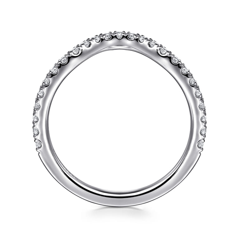 14K White Gold Diamond Wedding Band - 0.3 ct - Shot 2