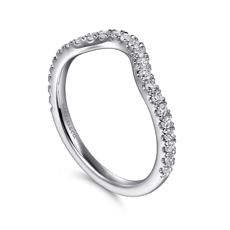 14K White Gold Diamond Wedding Band - 0.3 ct - Shot 3