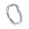 14K White Gold Diamond Wedding Band - 0.3 ct
