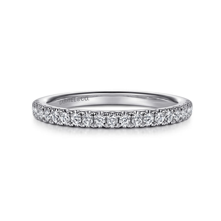 14K White Gold Diamond Wedding Band - 0.25 ct - Shot 1