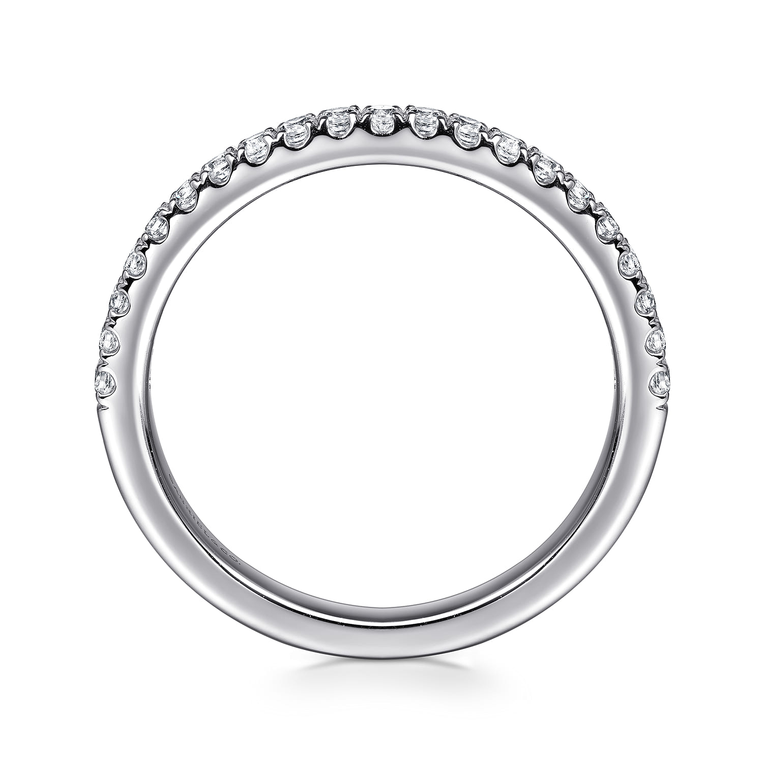 14K White Gold Diamond Wedding Band - 0.25 ct - Shot 2