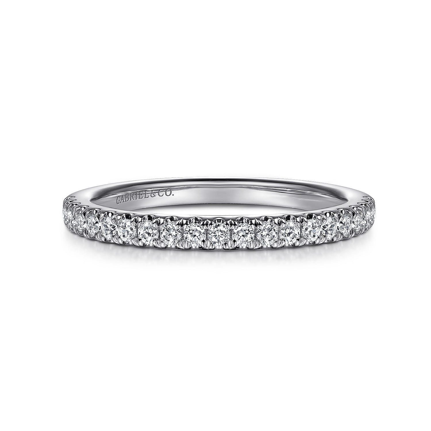14K White Gold Diamond Wedding Band - 0.25 ct - Shot 1