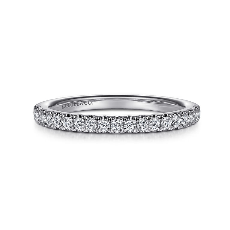 14K White Gold Diamond Wedding Band - 0.25 ct - Shot 1