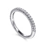 14K White Gold Diamond Wedding Band - 0.25 ct