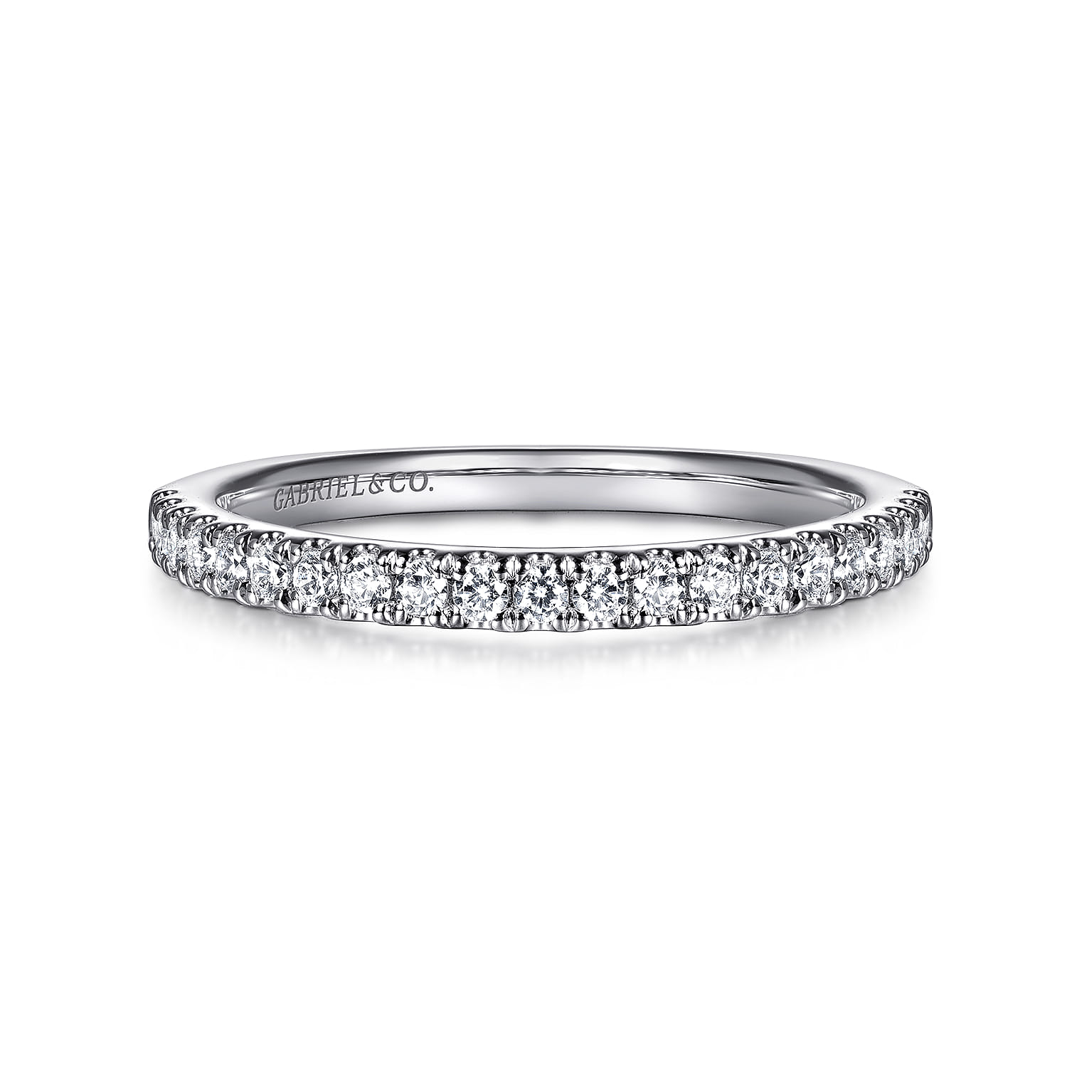 14K White Gold Diamond Wedding Band - 0.25 ct - Shot 1