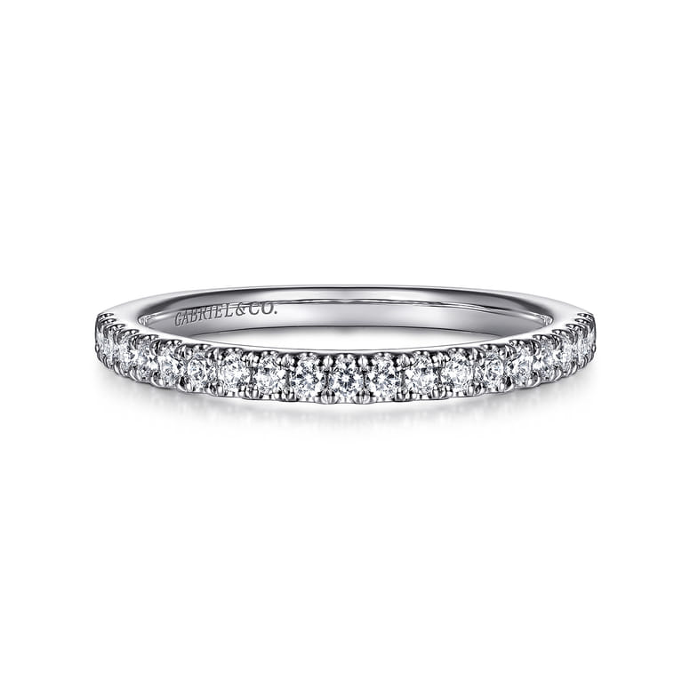 14K White Gold Diamond Wedding Band - 0.25 ct - Shot 1