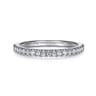 14K White Gold Diamond Wedding Band - 0.25 ct