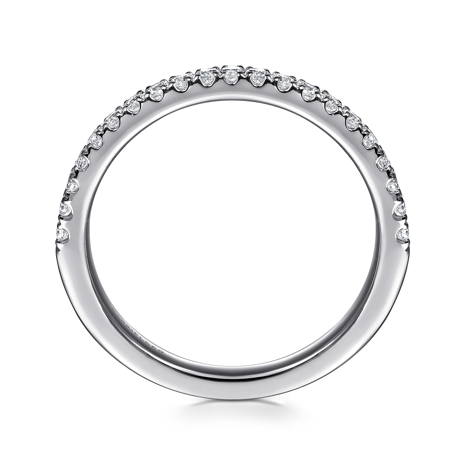 14K White Gold Diamond Wedding Band - 0.25 ct - Shot 2