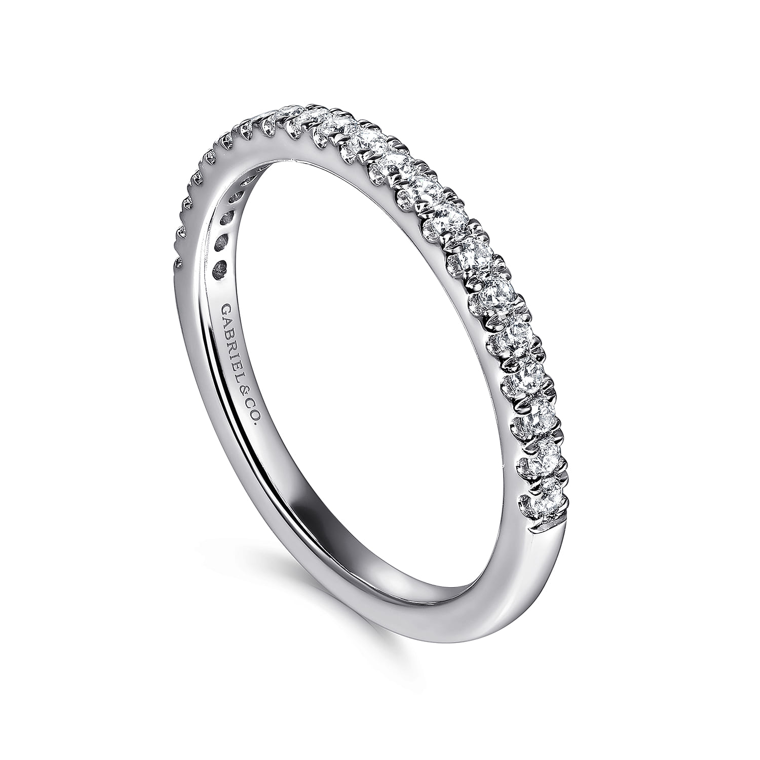 14K White Gold Diamond Wedding Band - 0.25 ct - Shot 3