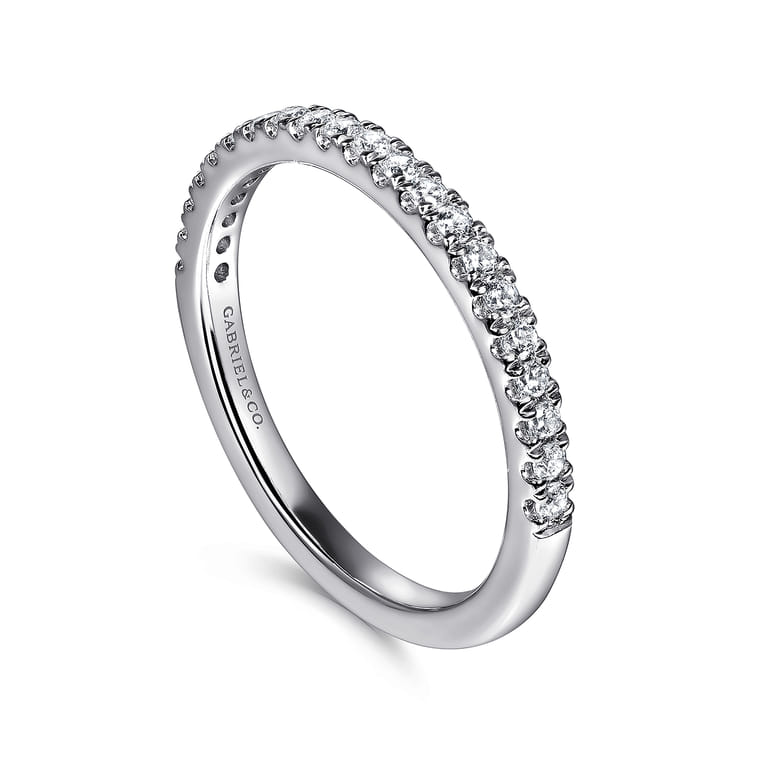 14K White Gold Diamond Wedding Band - 0.25 ct - Shot 3