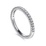 14K White Gold Diamond Wedding Band - 0.25 ct