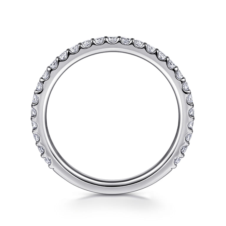 14K White Gold Diamond Wedding Band - 0.38 ct - Shot 2