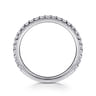 14K White Gold Diamond Wedding Band - 0.38 ct