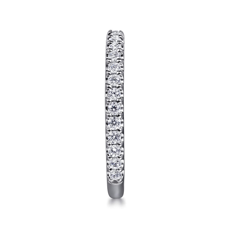 14K White Gold Diamond Wedding Band - 0.38 ct - Shot 5