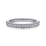 14K White Gold Diamond Wedding Band - 0.25 ct