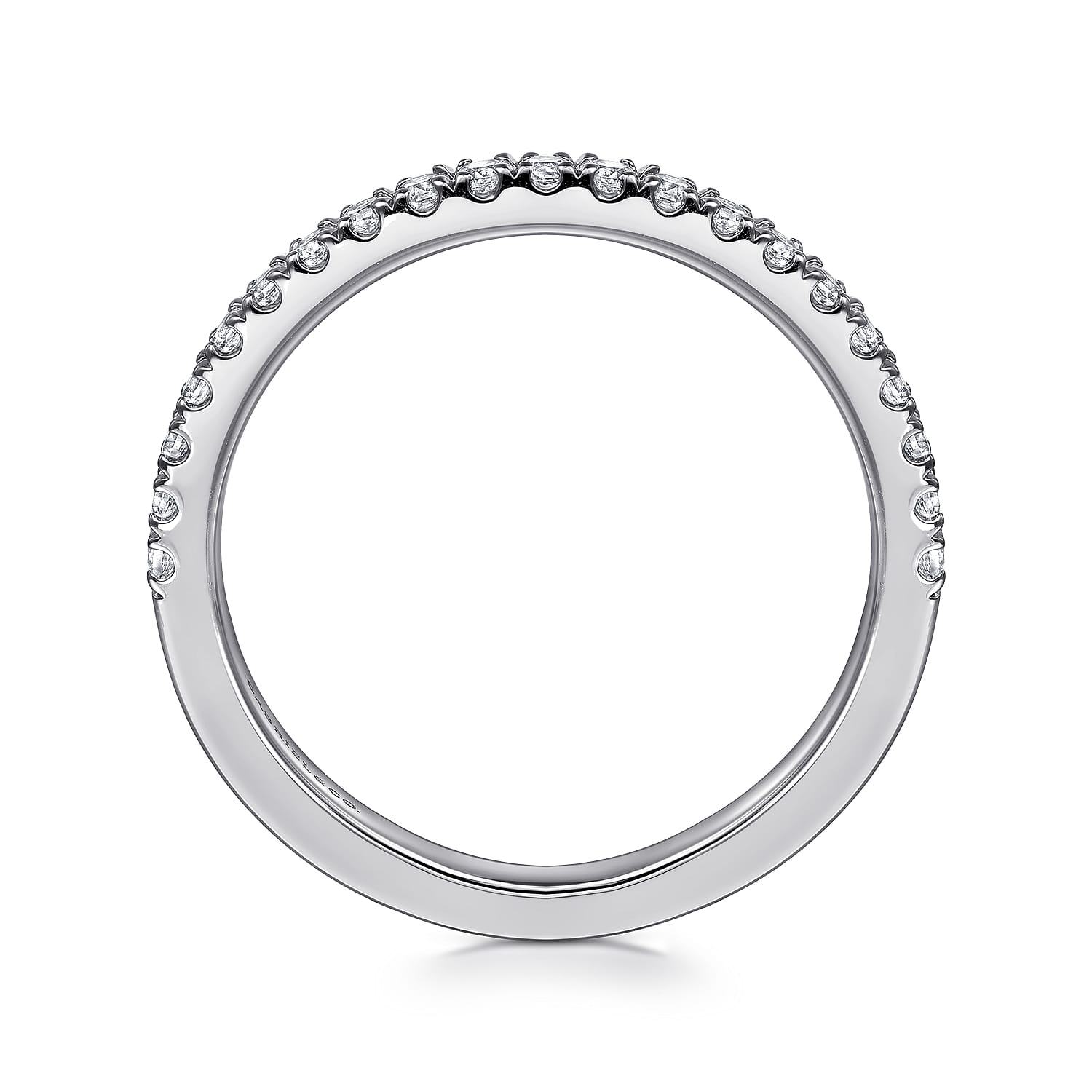 14K White Gold Diamond Wedding Band - 0.25 ct - Shot 2
