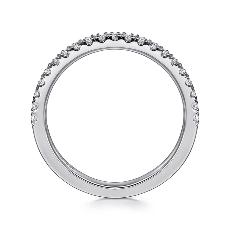 14K White Gold Diamond Wedding Band - 0.25 ct - Shot 2
