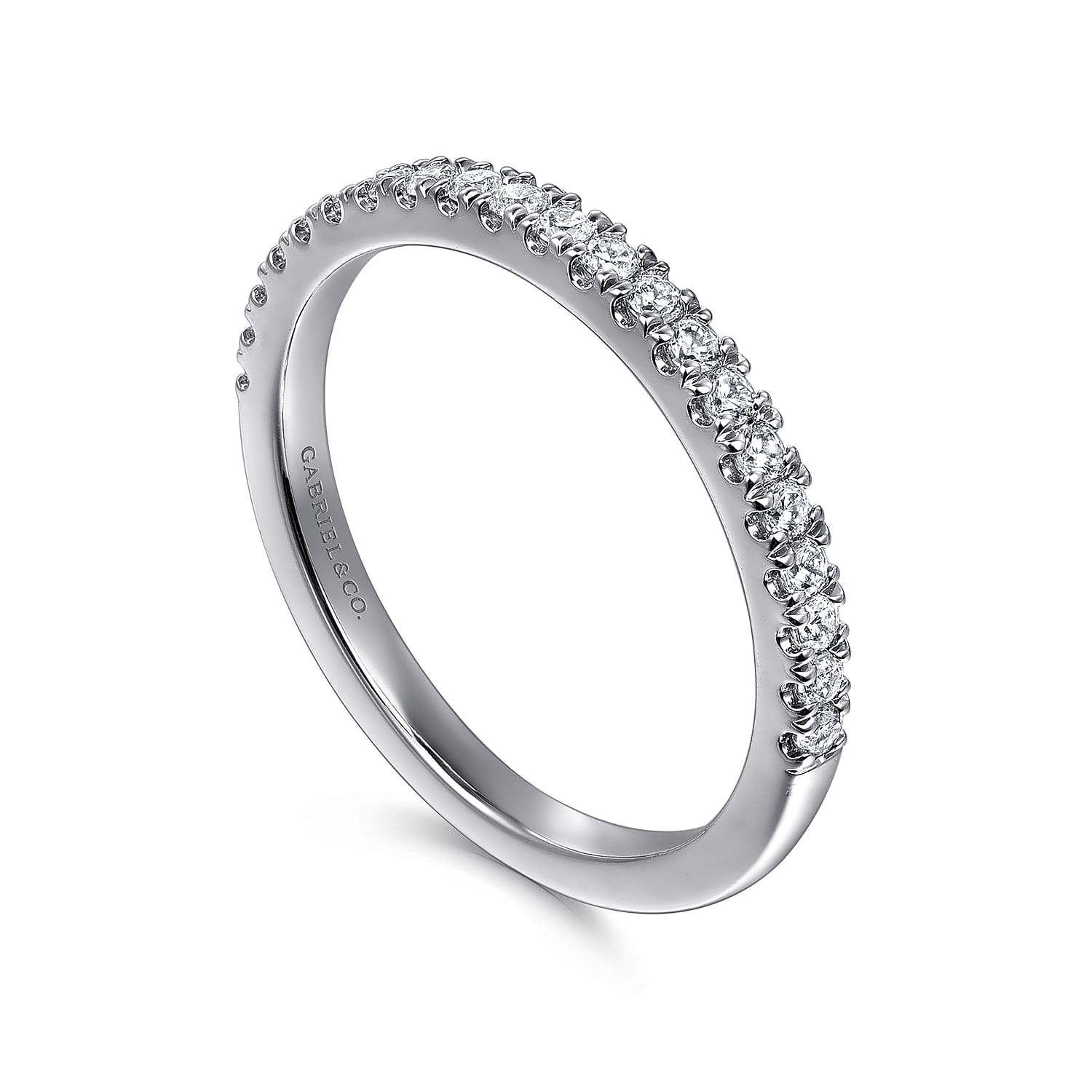 14K White Gold Diamond Wedding Band - 0.25 ct - Shot 3