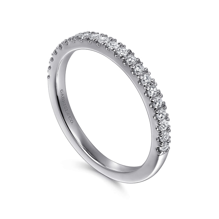 14K White Gold Diamond Wedding Band - 0.25 ct - Shot 3