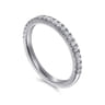 14K White Gold Diamond Wedding Band - 0.25 ct