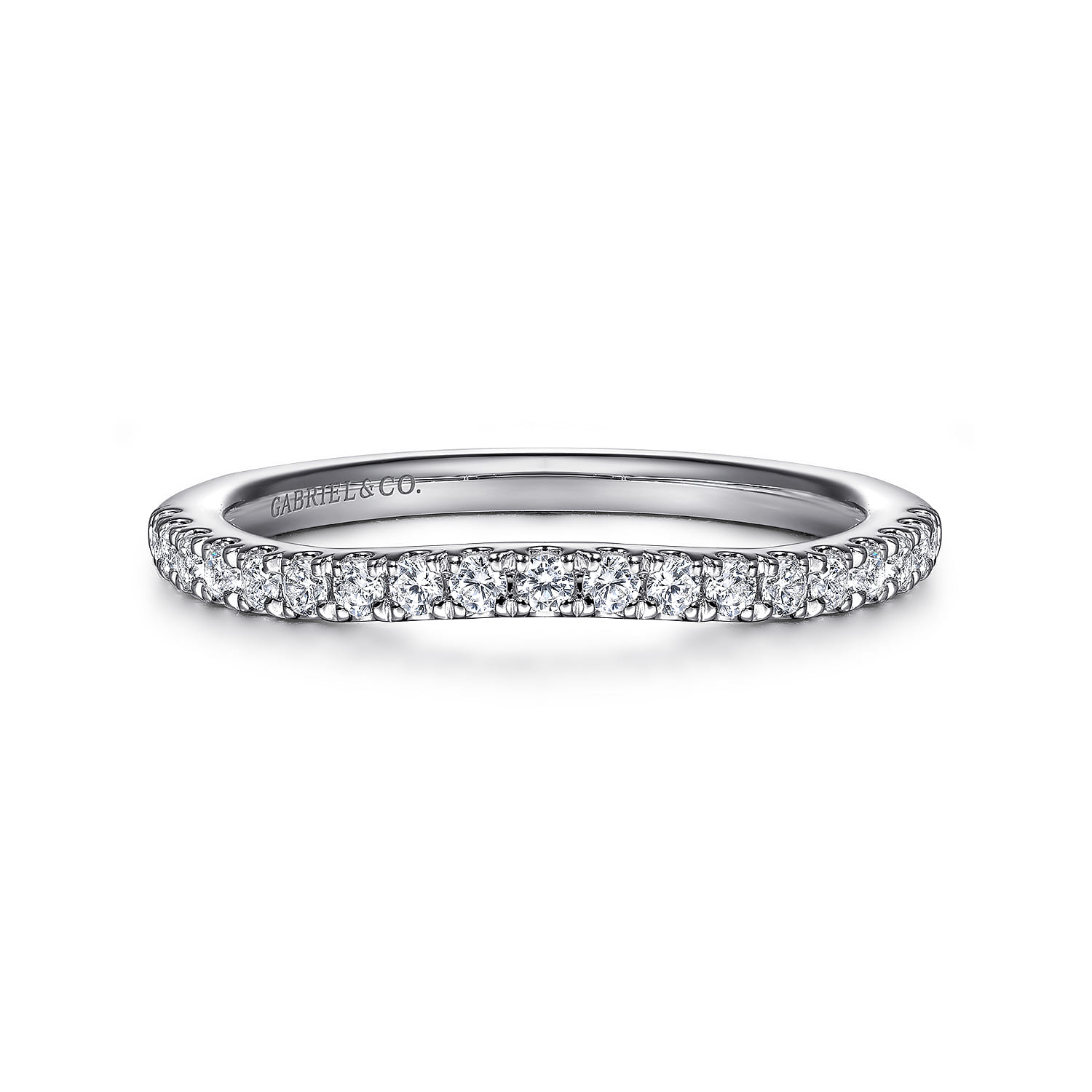 14K White Gold Diamond Wedding Band - 0.23 ct - Shot 1