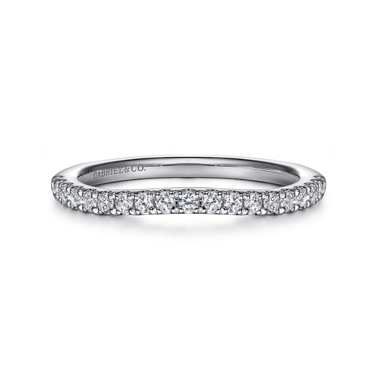 14K White Gold Diamond Wedding Band - 0.23 ct - Shot 1