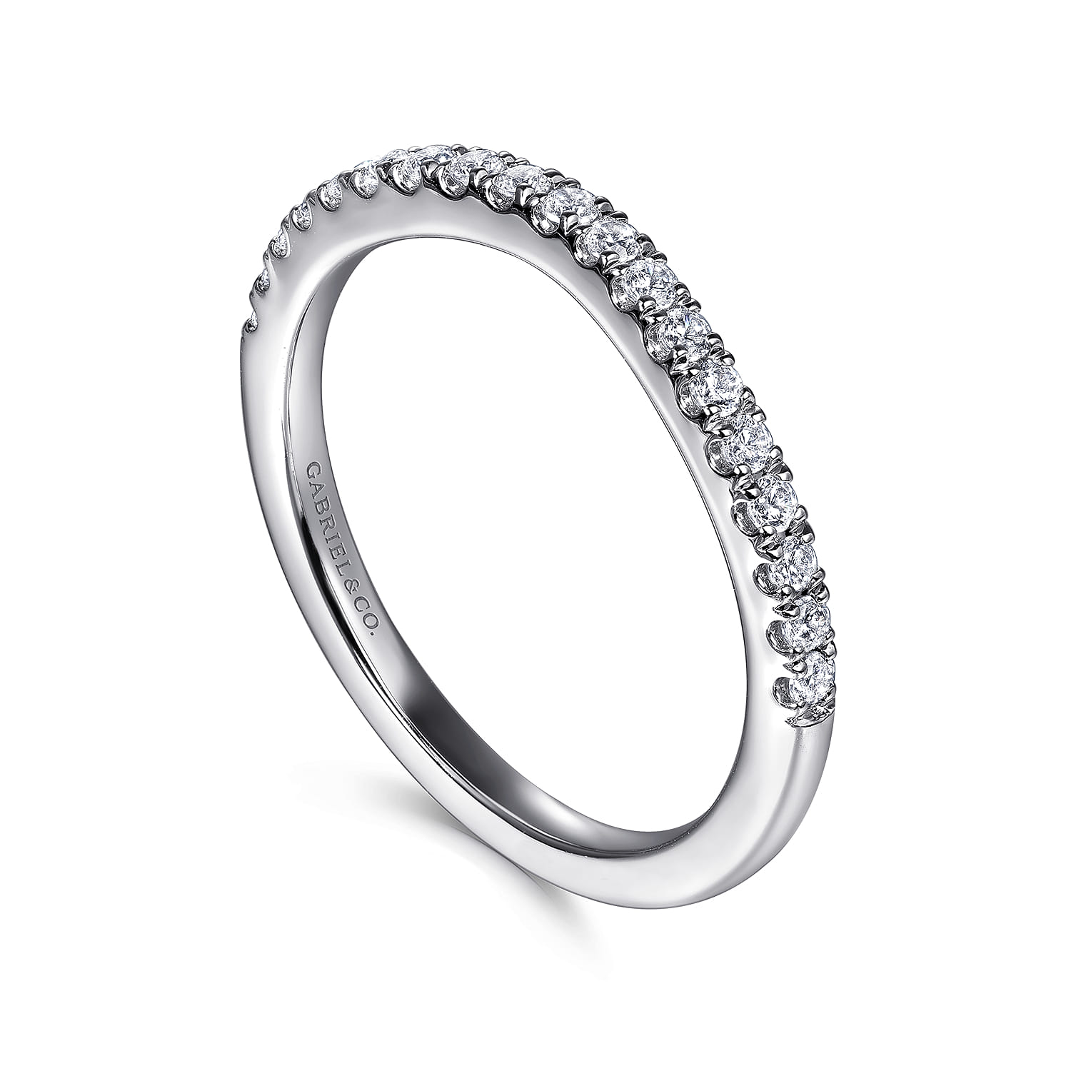 14K White Gold Diamond Wedding Band - 0.23 ct - Shot 3