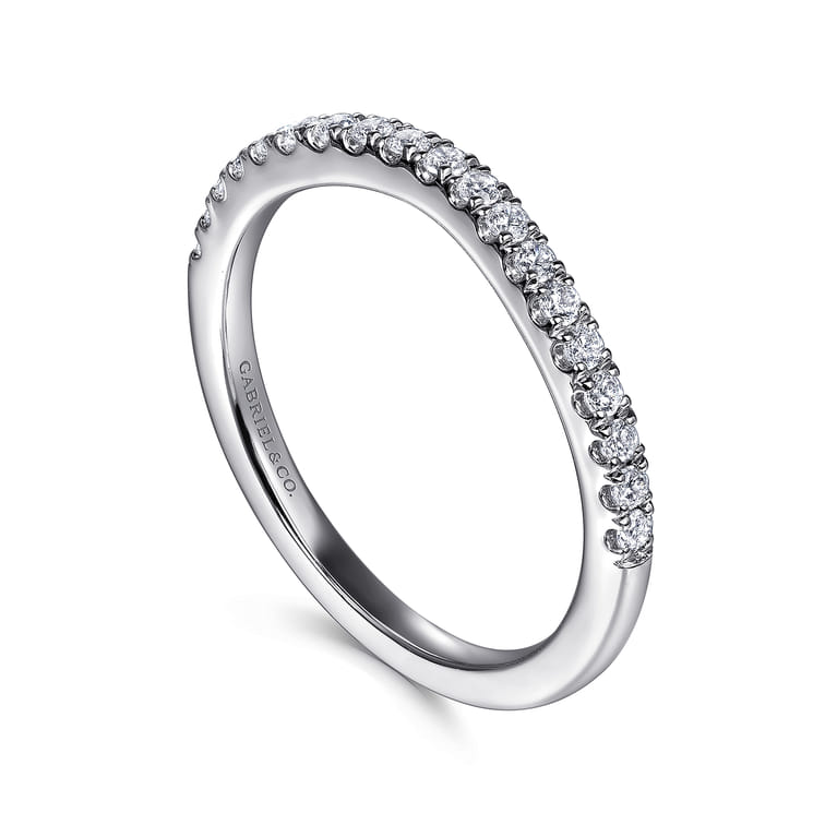 14K White Gold Diamond Wedding Band - 0.23 ct - Shot 3