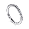 14K White Gold Diamond Wedding Band - 0.23 ct