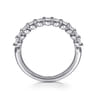 14K White Gold Diamond Wedding Band - 0.37 ct