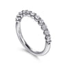 14K White Gold Diamond Wedding Band - 0.37 ct