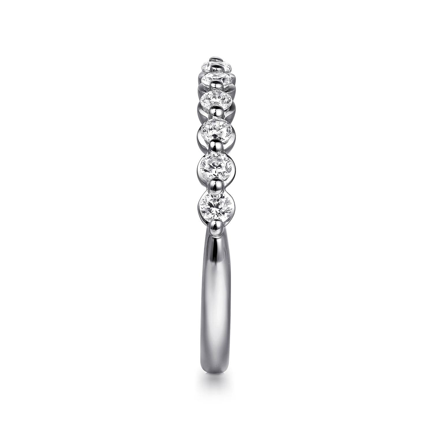14K White Gold Diamond Wedding Band - 0.37 ct - Shot 5